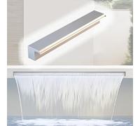 Kit de vertedero de Cascada con tubería corrugada para Exteriores, Kit de Roca para vertedero de Cascada Personalizable - Fácil instalación de Fuente de Agua para Exteriores para estanques d