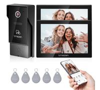 Kit de videoportero con pantalla de 7 pulgadas, cámara HD de 1080P, conexión Wi-Fi y pantalla táctil, resistente al agua