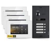 Kit de videoportero de 2 hilos - Monitor HD de 4 x 7 pulgadas - Cámara Full HD - Para seguridad exterior