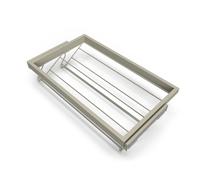 EMUCA - Kit de Zapatero metálico y Bastidor de guías Cierre Suave para Armario, Regulable, módulo 800mm, Gris Piedra