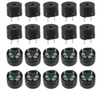 Kit de zumbador piezoeléctrico pasivo de 20 unidades 12085 42R 12x8.5mm 2048Hz 5Vp-p a 12Vp-p para montaje industrial del panel