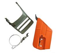 Kit deflector delantero de motosierra para 365 371 372XP Cubierta de piñón Mango de freno Tornillo de ajuste Pieza de repuesto Herramienta de jardín (A)