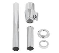 Kit Desagüe Fregadero, Sifón Ajustable Tipo P Lavabo Cocina | Latón Aleación Zinc Rosca G1 1 4in Liso Sin Rebabas Anticorrosión Fácil Limpiar Baño Cocina Desagüe