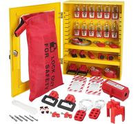 Kit eléctrico de bloqueo y etiquetado VEVOR, juego de seguridad de 59 piezas que incluye candados, pestillos, etiquetas, bridas, dispositivos de bloqueo para enchufes y dispositivos de bloqueo para in