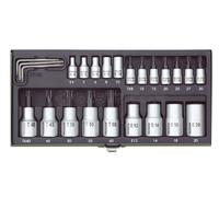 KIT ESPECIAL DE VASOS Y VASOS + PUNTA TORX TX 1/4" 1/2" 24 PIEZAS PROXXON 23102