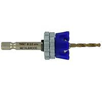 Kit especial para terraza Broca HSS Ø3 mm + Fresa de nogal HSS 90°+ Tope de profundidad ajustable TIVOLY metal HSS y madera dura