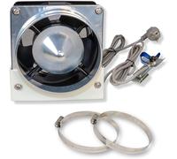 Kit Evacuación de Humos para Calderas y Calentadores a Gas ACS | Ventilador Tiro Forzado con Deflector y Sensor de Seguridad | 19W 220V