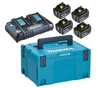 Makita Kit fuente de alimentación 197626-8 – 4 baterías 5,0Ah BL1850B + cargador DC18RD