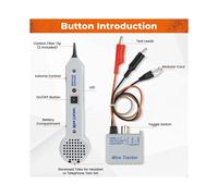 Kit Generador de Tonos, Comprobador de Circuitos WireTracer 200EP, Kit de Sonda de Rastreo de Tonos, Comprobador de Cables de Precisión, Localizador