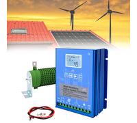 Kit generador de turbina eólica con Controlador de Carga, generador de turbina Vertical, Controlador de Carga híbrido eólico-Solar MPPT Compatible, Pantalla LCD, regulador de Refuerzo con de