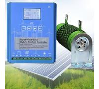 Kit generador de turbina eólica con Controlador de Carga, generador de turbina Vertical, Controlador de Carga híbrido eólico-Solar Fuera de la Red con Carga de Descarga incorporada, regulado