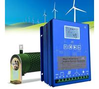 Kit generador de turbina eólica con Controlador de Carga, generador de turbina Vertical, Controlador de Carga Solar MPPT para turbinas eólicas y Paneles solares, Sistema de energía híbrido,