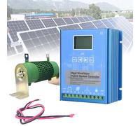 Kit generador de turbina eólica con Controlador de Carga, generador de turbina Vertical, Controlador híbrido MPPT eólico-Solar con Doble Entrada de alimentación, Pantalla LCD para Voltaje/co