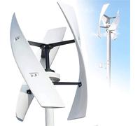 Kit generador de turbina eólica con Controlador de Carga, generador de turbina Vertical, generador de turbina eólica Vertical Mejorado con Controlador MPPT para Sistemas de energía eólica y