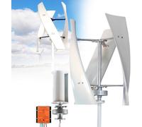 Kit generador de turbina eólica con Controlador de Carga, generador de turbina Vertical, generador de turbina eólica de Eje Vertical, Molino de Viento de bajo Ruido para Uso doméstico, conju