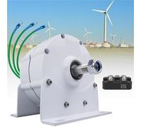 Kit generador de turbina eólica con Controlador de Carga, generador de turbina Vertical, generador de imán Permanente Mejorado - Alternador CA/CC de Alta eficiencia para turbinas eólicas e h