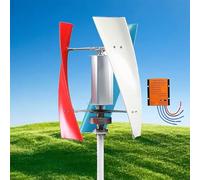 Kit generador de turbina eólica con Controlador de Carga, generador de turbina Vertical, Kit generador de turbina eólica de CC portátil - Hélice Vertical para Barcos, cenadores, cabañas, CAS