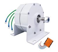 Kit generador de turbina eólica con Controlador de Carga, generador de turbina Vertical, Motor de CA sin escobillas, generador de imán Permanente para turbinas hidráulicas y eólicas, Convert