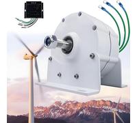 Kit generador de turbina eólica Controlador de Carga Turbinas Verticales Generador de energía eléctrica Equipo, Generador de imán Permanente de Bajas RPM 12000W 12V 24V 48V Generador eléctri