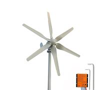 Kit generador eólico turbina 800 W 12 V 24 V 48 V y baja velocidad del viento generador eólico horizontal de 6 aspas con controlador de carga MPPT