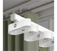 Kit Geriffeltes, soporte de techo de aluminio ajustable para cortinas opacas, barra deslizante de fácil manejo para un enrollado sencillo, 440 cm