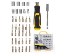 Kit Herramientas Reparación 42 en 1 con Extensión | para acero para s2 endurecido, 42 para puntas variadas, mango ergonómico, para ideal reparación electrónica profesional