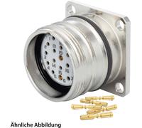 KIT HUMMEL que incluye: conector M23 para señales, conector para dispositivos, terminal de crimpado recto, número de polos: 9 (1+8), conector hembra para panel frontal