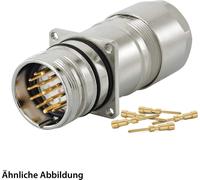 KIT HUMMEL que incluye: conectores M23, pasacables para pared, conector, terminales de crimpado, diseño recto, número de polos: 9 (1+8), pines en la parte posterior