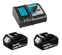 Makita Set de baterías Power Set BL 1850 – 2 x 18 V 5,0 Ah ión de litio + Cargador DC 18 RC