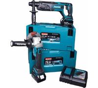 Kit Makita DLX2153TJ1: Batería, amoladora DGA504Z y taladro percutor DHR241Z