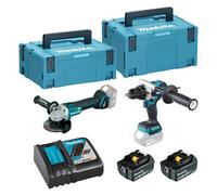 Makita Kit combo DLX2413TJ DGA504Z/DHP486Z/BL1850Bx2 LXT 5.0Ah 18 V