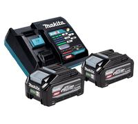 Kit Makita Power Source 2 baterías BL 4040 F de 40 V máx. 4,0 Ah XGT (2x 1910N6-8) + cargador DC 40 RA (191E07-8)
