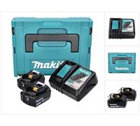 Kit Makita Power Source de 18 V (197952-5) con 2 baterías BL 1830 B de 3,0 Ah + cargador DC 18 RC + Makpac