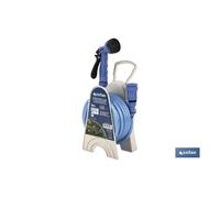 Cofan Kit de Manguera de 10 metros + Accesorios | Diámetro 9,5 mm | Ligera y Compacta | Uso Doméstico y de Jardín | Fácil Conexión y Almacenaje