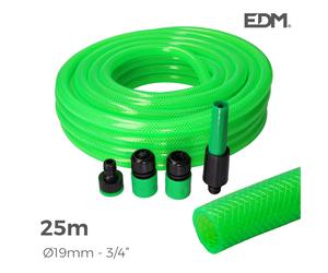 Kit manguera jardin diam. int.19mm diam. ext. 25mm (3/4) rollo 25m'