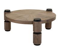 Kit Mesa De Centro De Madera Y Metal Marron 110x110x46cm, El mejor complemento para tu hogar