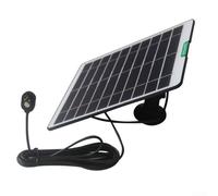 Kit Panel Solar 5W con Cable para Arlo Exterior Kit Panel Solar(black) | Compatible para arlo Ultra, para Pro 4, para Pro 3, cable largo 3 metros, instalación para fácil sin herramientas