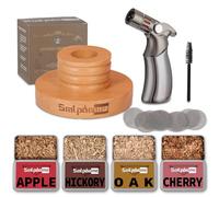 Kit para ahumar cócteles con antorcha, kit para ahumar bourbon antiguo con cuatro tipos de astillas de madera, regalo para padres, esposos y amantes de los cócteles (sin butano)