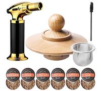 Kit para ahumar cócteles, incluye: ahumador para whisky, 6 trozos de madera para ahumar y material para encender