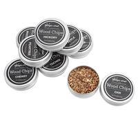Kit para ahumar Roker: Producción rápida de humo - 8 trozos de virutas de madera - Variedad de sabores - Adecuado para bebidas/alimentos - Roble/Profesional - Regalo perfecto - Virutas para ahumar