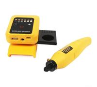 Kit para herramienta Giratoria Sin Cable 6 Velocidades 80W Kit(Yellow) | 25 para accesorios incluidos, taladrar lijar pulir, organizadora, para ideal bricolaje completo