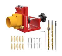 Kit Para Jig De Agujeros De Bolsillo - Plantilla de Perforación de Bolsillo para Madera - Dispositivo de Perforación para Tornillos con Succión de Polvo | Para Trabajar Madera Y Carpintería
