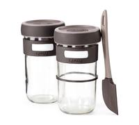 Kit para pan de masa madre, marrón, vidrio, Lékué