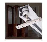 Kit para puertas correderas, Kit de puerta corredera, juego rodillos riel for Granero plegable, montaje en techo(76in/193cm)