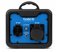 Kit paralelo EBERTH para generadores de energía inversor, permite el funcionamiento en paralelo de 2 generadores, con una potencia del sistema de hasta 6650 W, incluye una toma de corriente de 230V de