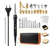 Kit Pirograbador de Madera, 80W LCD Soldador Temperatura Regulable 180-480℃ para Manualidades Madera, Cuero, Grabado, Regalo Bricolaje