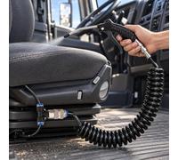 Kit Pistola de Aire Camión para DAF CF Euro 6, Conector Asiento | Kit con pistola de aire, manguera espiral y conector en T para limpiar asiento, cabina y zonas de difícil acceso del camión.