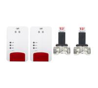 Kit PNI Safe House Dual Gas 250 con 2 sensores y 2 electroválvulas 3/4 de Pulgada, 85dB, Blanco