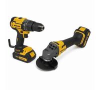 Kit Profesional Almalux® 21V | Taladro Percutor 13mm y Amoladora Angular 115mm | Motor Brushless