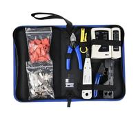 Kit profesional de comprobador de cables de red de 68 piezas, kit de herramientas de crimpado, herramientas de reparación de red con pelacables para el hogar, fábrica y mantenimiento de computadoras